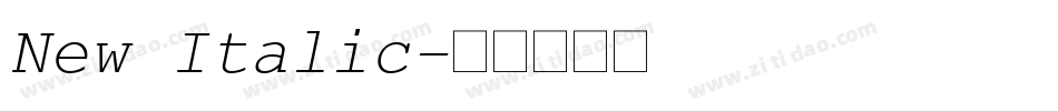 New Italic字体转换